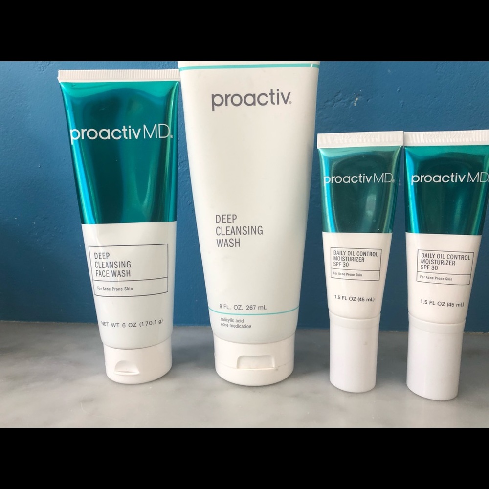 Proactive face wash and moisturizer